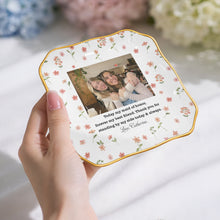 Load image into Gallery viewer, Personalized Lace Jewelry Dish Custom Photo Gift for Best Friend