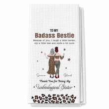 Load image into Gallery viewer, Personalized Leopard Print Kitchen Towel Custom Gift for Best Friend