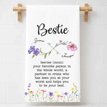 Load image into Gallery viewer, Personalized Kitchen Towel Custom Bestie Definition Gift
