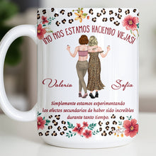 Load image into Gallery viewer, Personalized Best Friend Coffee Mug Custom Name Leopard Flowers Gift