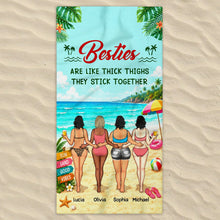 Load image into Gallery viewer, Personalized Beach Towel Custom Name Best Friend Gift for Summer