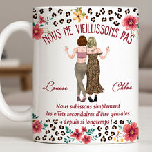 Load image into Gallery viewer, Personalized Floral Leopard Print Coffee Mug Custom Gift for Best Friends