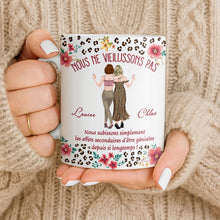 Load image into Gallery viewer, Personalized Floral Leopard Print Coffee Mug Custom Gift for Best Friends