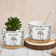 Load image into Gallery viewer, Personalized Ceramic Plant Pot Custom Name Gift for Best Friend