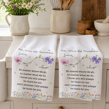 Load image into Gallery viewer, Personalized Kitchen Towel Custom Birth Month Flowers Gift for Best Friends