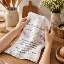 Load image into Gallery viewer, Personalized Kitchen Towel Custom Birth Month Flowers Gift for Best Friends