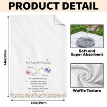 Load image into Gallery viewer, Personalized Kitchen Towel Custom Birth Month Flowers Gift for Best Friends