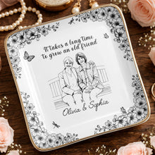 Load image into Gallery viewer, Personalized Ceramic Jewelry Dish Custom Best Friend Gift for BFF