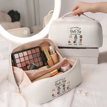 Load image into Gallery viewer, Personalized Faux Leather Makeup Bag Custom Name Gift for Besties