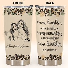 Load image into Gallery viewer, Personalized Leopard Print 20oz Tumbler Custom Gift for Best Friends