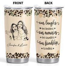 Load image into Gallery viewer, Personalized Leopard Print 20oz Tumbler Custom Gift for Best Friends