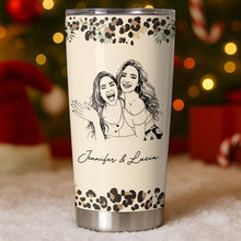 Load image into Gallery viewer, Personalized Leopard Print 20oz Tumbler Custom Gift for Best Friends
