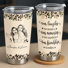 Load image into Gallery viewer, Personalized Leopard Print 20oz Tumbler Custom Gift for Best Friends