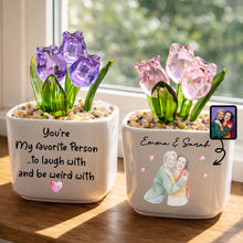Load image into Gallery viewer, Personalized Glass Tulip Flowers Custom Name Gift for Best Friend