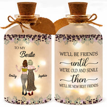 Load image into Gallery viewer, Personalized Frosted Glass Bottle Light Custom Bestie Gift