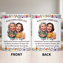 Load image into Gallery viewer, Personalized Best Friends Coffee Mug Custom Flower Design Gift