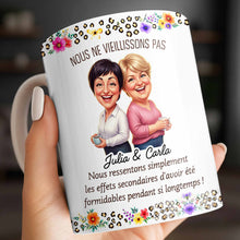 Load image into Gallery viewer, Personalized Floral Coffee Mug Custom Gift for Best Friends