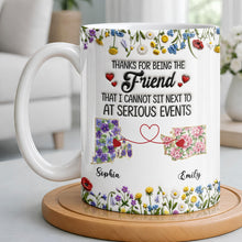 Load image into Gallery viewer, Personalized Best Friend Coffee Mug Custom State Art Gift