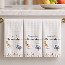 Load image into Gallery viewer, Personalized State Flowers Kitchen Towel Custom Gift for Best Friends