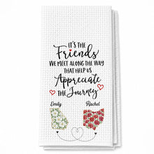Load image into Gallery viewer, Personalized Floral Kitchen Towel Custom Name Gift for Besties