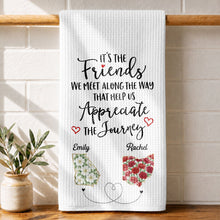 Load image into Gallery viewer, Personalized Floral Kitchen Towel Custom Name Gift for Besties