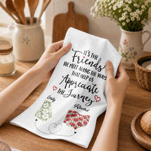 Load image into Gallery viewer, Personalized Floral Kitchen Towel Custom Name Gift for Besties
