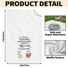 Load image into Gallery viewer, Personalized Floral Kitchen Towel Custom Name Gift for Besties
