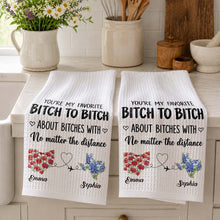 Load image into Gallery viewer, Personalized Kitchen Towel Custom Name Flower Design Gift for Best Friend