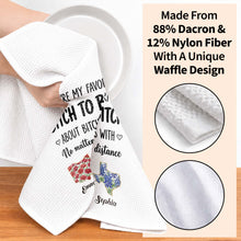 Load image into Gallery viewer, Personalized Kitchen Towel Custom Name Flower Design Gift for Best Friend