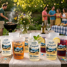 Load image into Gallery viewer, Personalized Frosted Cups Custom Name Campfire Design Gift