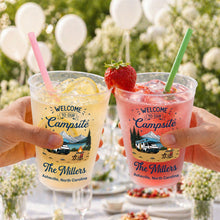 Load image into Gallery viewer, Personalized Frosted Cups Custom Name Campfire Design Gift
