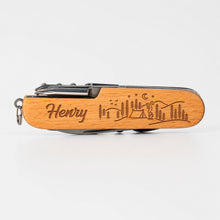 Load image into Gallery viewer, Personalized Wooden Multi Tool Custom Name Gift for Dad