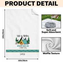 Load image into Gallery viewer, Personalized Kitchen Towel Camping Design Custom Gift for Home