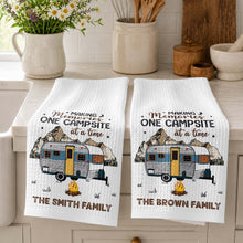 Load image into Gallery viewer, Personalized Kitchen Towel for Couples Custom Camper Design