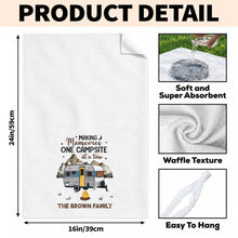 Load image into Gallery viewer, Personalized Kitchen Towel for Couples Custom Camper Design