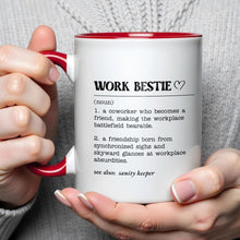 Load image into Gallery viewer, Personalized Accent Mug Work Bestie Definition Custom Gift