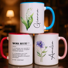 Load image into Gallery viewer, Personalized Accent Mug Work Bestie Definition Custom Gift