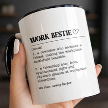 Load image into Gallery viewer, Personalized Accent Mug Work Bestie Definition Custom Gift