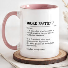 Load image into Gallery viewer, Personalized Accent Mug Work Bestie Definition Custom Gift