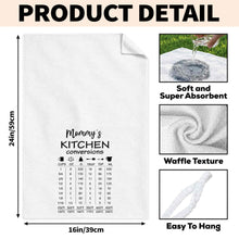 Load image into Gallery viewer, Personalized Kitchen Towel Measurement Chart Gift for Mom