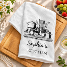 Load image into Gallery viewer, Personalized Kitchen Towel Custom Name for Culinary Lovers