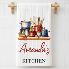 Load image into Gallery viewer, Personalized Kitchen Towel Custom Name Cooking Gift for Mom