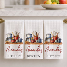 Load image into Gallery viewer, Personalized Kitchen Towel Custom Name Cooking Gift for Mom