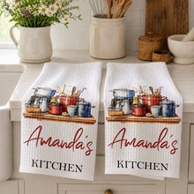 Load image into Gallery viewer, Personalized Kitchen Towel Custom Name Cooking Gift for Mom