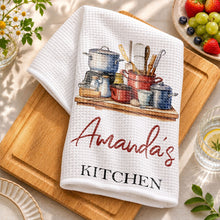 Load image into Gallery viewer, Personalized Kitchen Towel Custom Name Cooking Gift for Mom