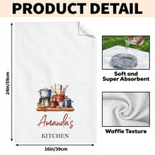 Load image into Gallery viewer, Personalized Kitchen Towel Custom Name Cooking Gift for Mom