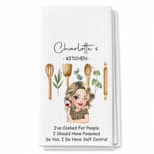 Load image into Gallery viewer, Personalized Funny Kitchen Towel Custom Quote Gift for Her