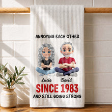 Load image into Gallery viewer, Personalized Couple Kitchen Towel Unique Art Gift for Him & Her