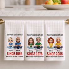 Load image into Gallery viewer, Personalized Couple Kitchen Towel Unique Art Gift for Him & Her