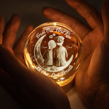 Load image into Gallery viewer, Personalized Crystal Globe Lamp Custom Couple Gift for Anniversary